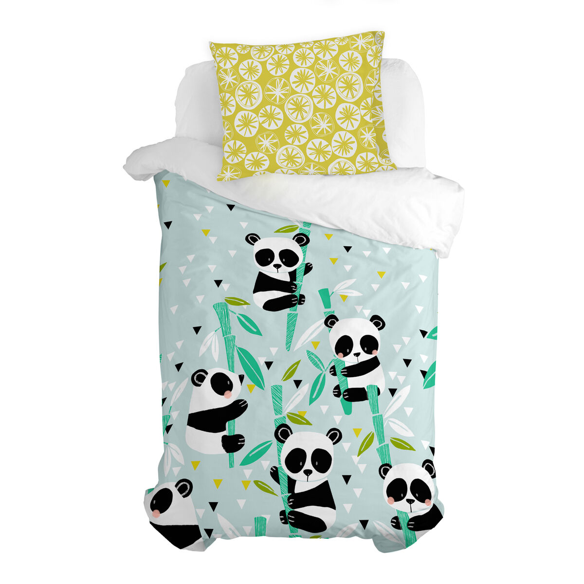 Kussensloop HappyFriday Moshi Moshi Panda Garden Multicolour 60 x 70 cm
